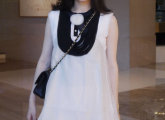 【elinglau】赫本风黑白拼色小香欧根纱连衣裙。甜甜美美的夏天。